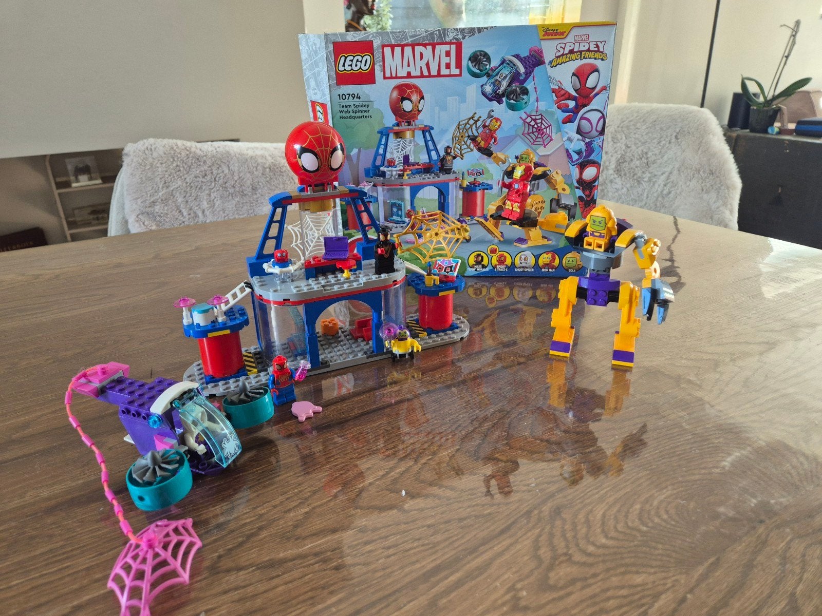 LEGO Spidey Marvel 10794 Webhoofdkwartier compleet met doos, Ophalen of Verzenden, Zo goed als nieuw