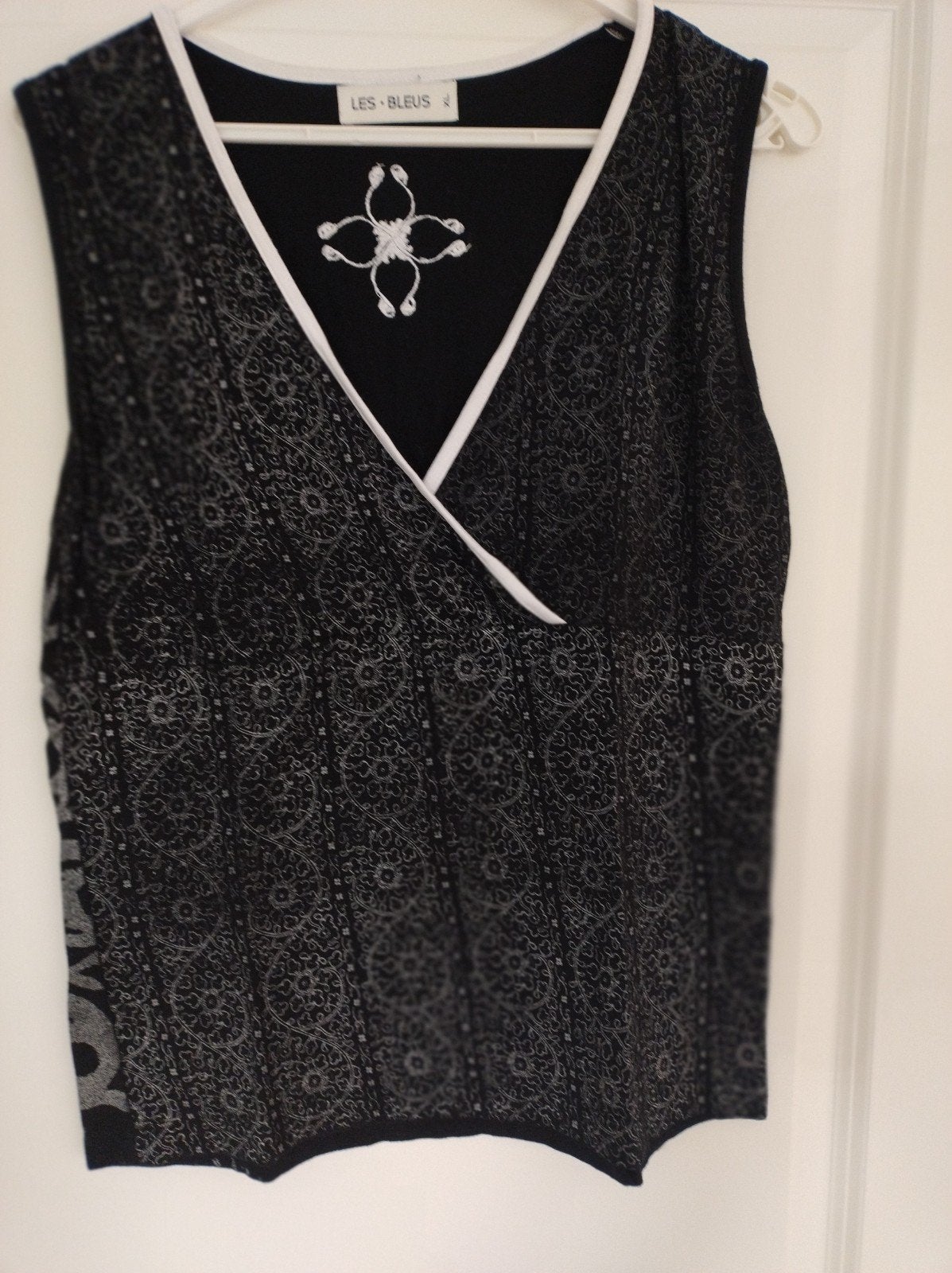 Les Bleus mouwloze top met print - Maat XL, Kleding | Dames, Zwart, Maat 42/44 (L), Ophalen of Verzenden, Zonder mouw