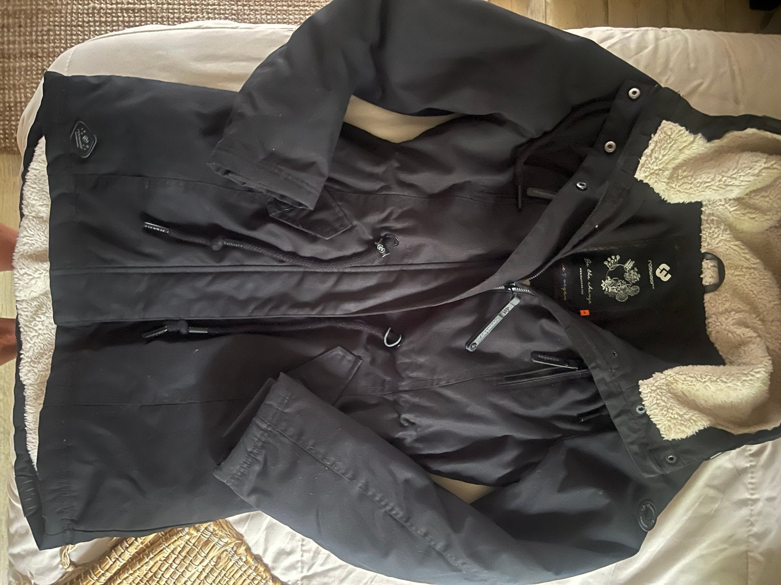 Ragwear Elsie winter parka - Maat L, Ophalen of Verzenden, Zo goed als nieuw, Maat 42/44 (L), Zwart