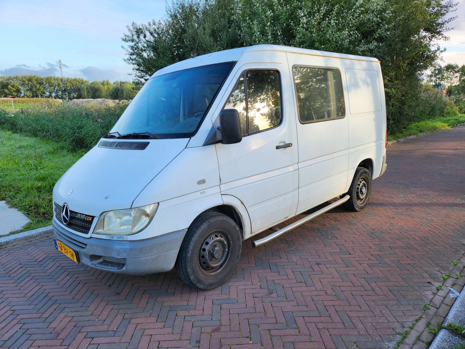Mercedes-Benz Sprinter 2.1 208 CDI DC 2005, Auto's, 4 cilinders, 2000 kg, Wit, Bedrijf