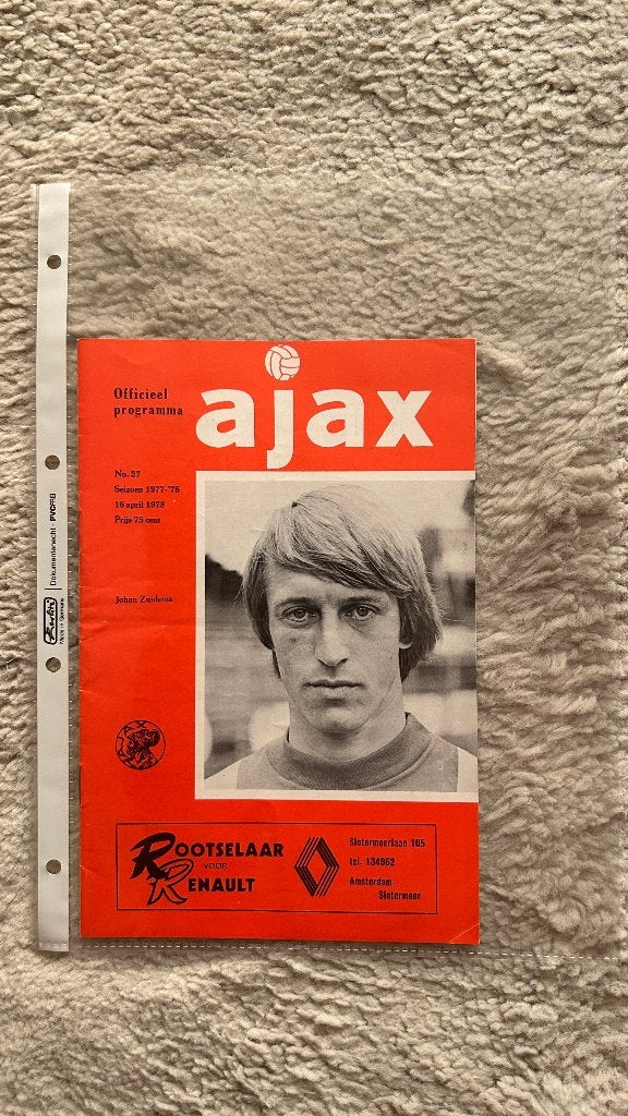Ajax officiele programma boekjes 1977-1987, Ophalen of Verzenden, Gebruikt, Ajax, Boek of Tijdschrift