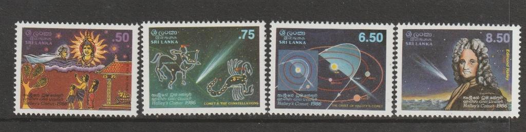 TSS Kavel 40179 Sri Lanka PF minr 732-735 Halley, Postzegels en Munten, Postzegels | Azië, Ophalen, Postfris, Zuid-Azië