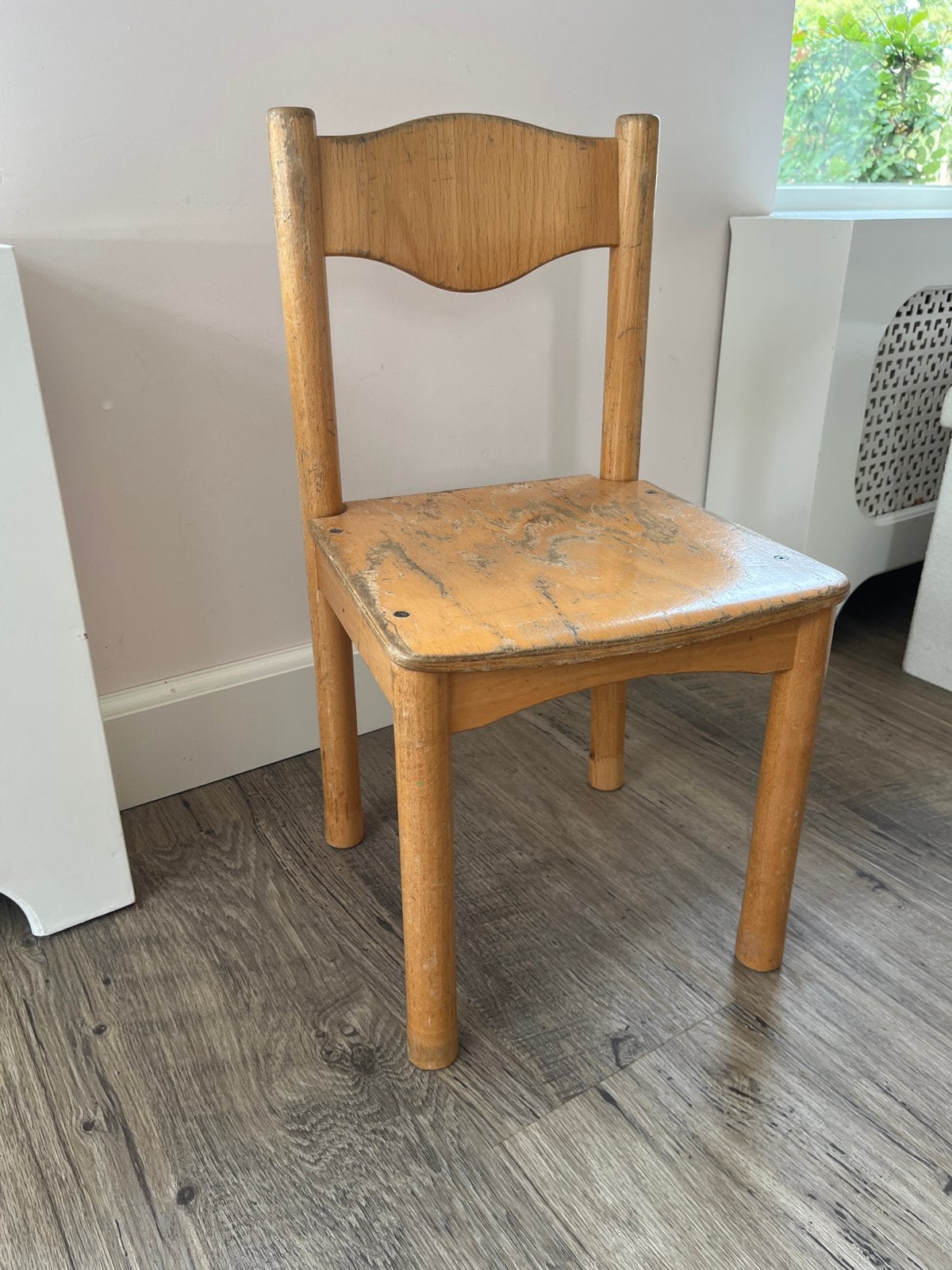Vintage houten kinderstoel - Schilte, Ophalen