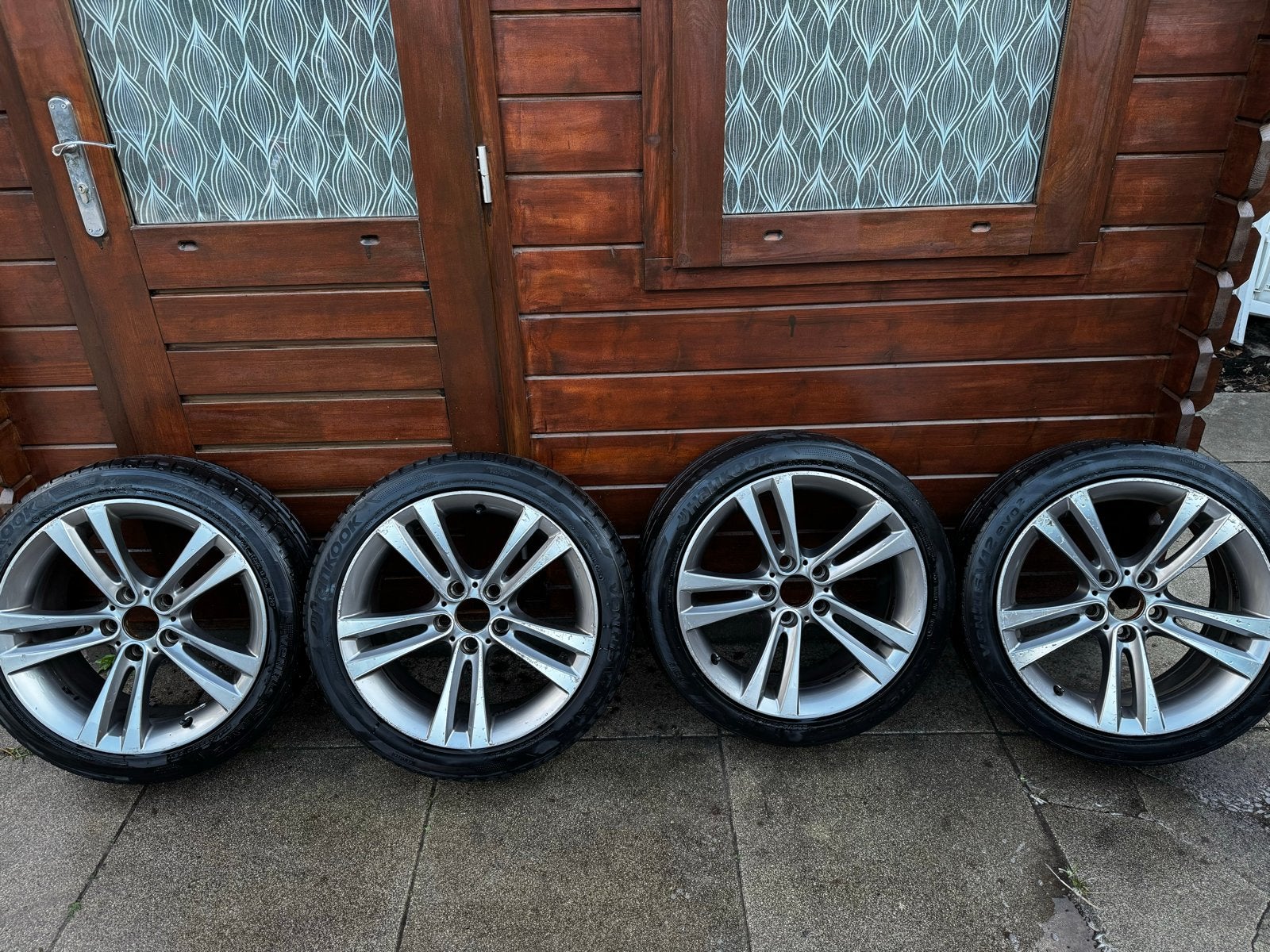 Set van 4 Hankook zomerbanden met velgen - 18 inch, Ophalen, Gebruikt