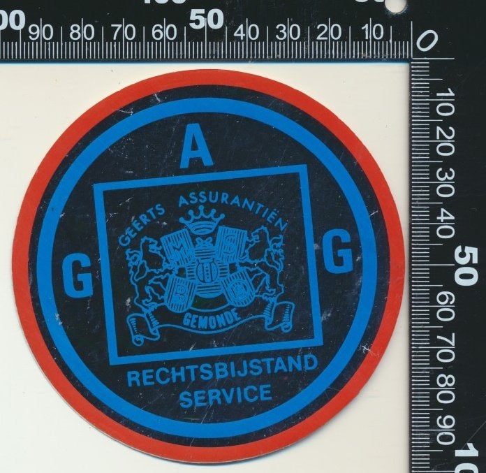 Sticker: Geerts Assurantien - Gemonde (2), Ophalen of Verzenden, Zo goed als nieuw, Bedrijf of Vereniging