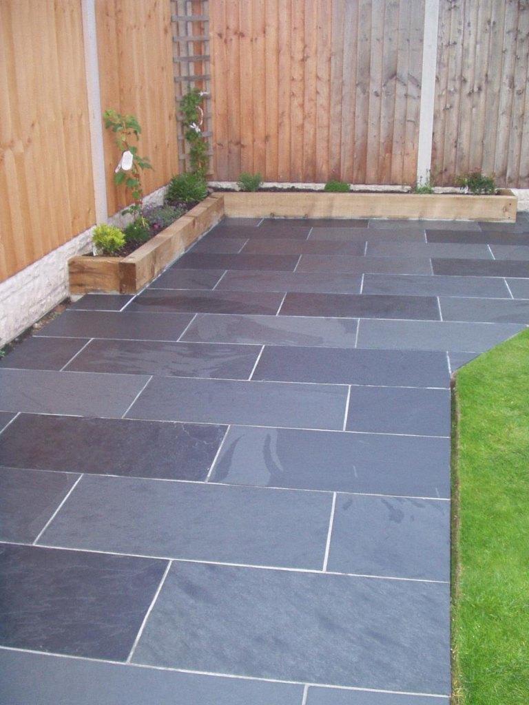 prachtige tuintegels Mustang Leisteen Black Slate 40x80 cm, Ophalen of Verzenden, Nieuw, Natuursteen, Terrastegels