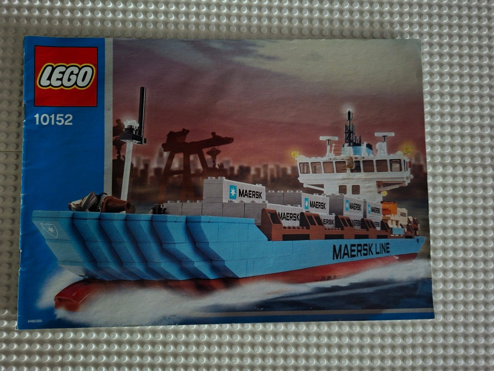 LEG0 10152 MAERSK CONTAINERSCHIP COMPLEET, Ophalen of Verzenden, Zo goed als nieuw, Lego