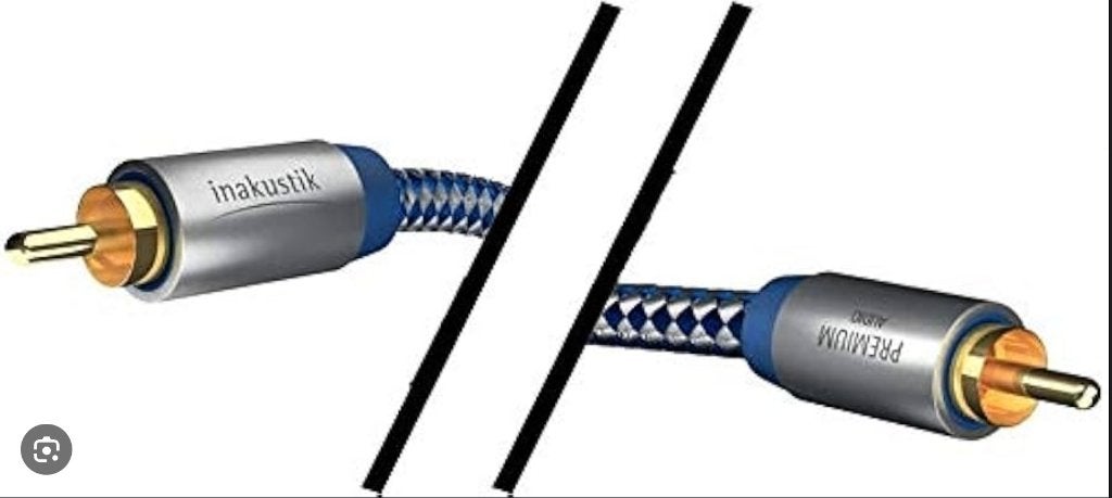 SUBWOOFER KABELS mono Premium serie van Inakustik 2m/3m, Ophalen of Verzenden, Nieuw, 2 tot 5 meter, Interlink-kabel