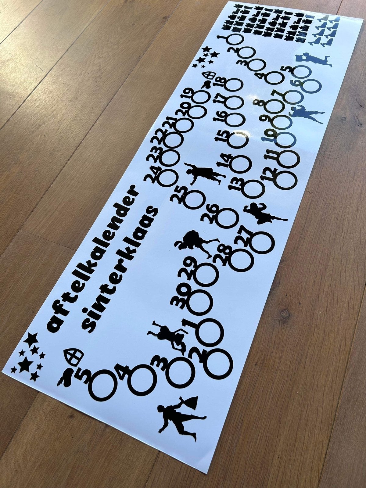 Herbruikbare raamstickers aftelkalender sinterklaas, Ophalen of Verzenden, Nieuw