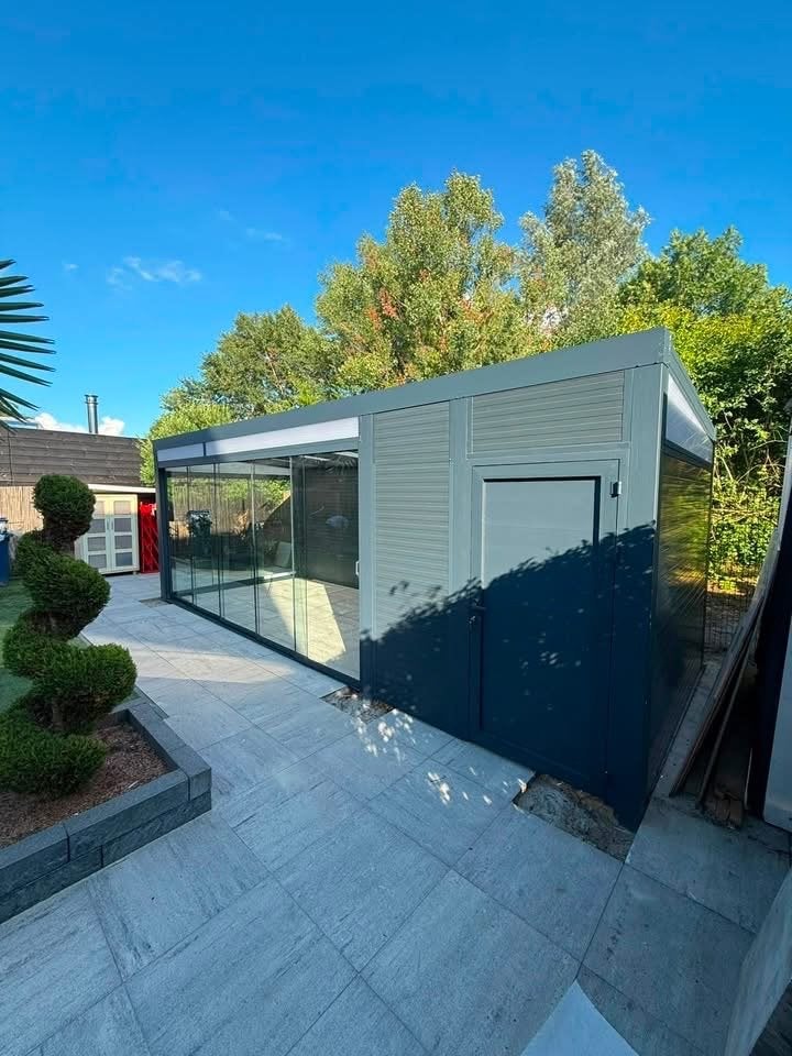 Overkapping op maat gemaakt - Luxe tuinkamer met glazen, Ophalen, Nieuw