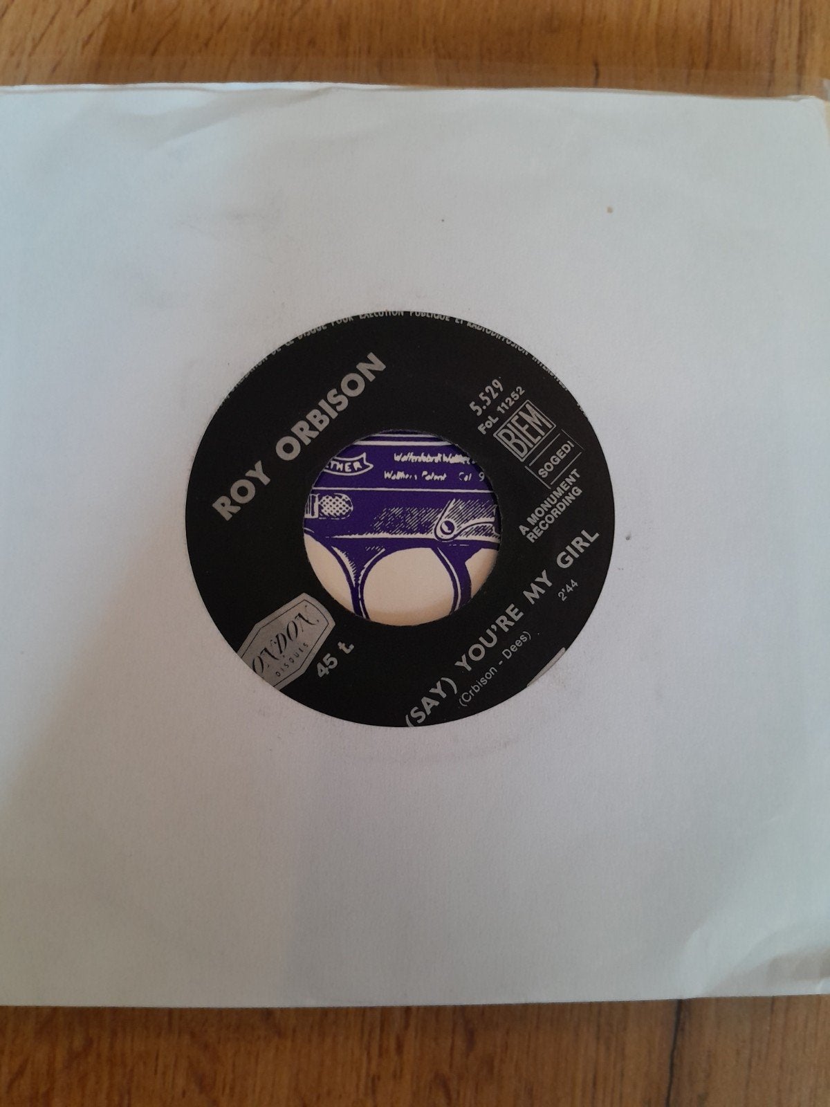 roy orbison 7inch you,re my girl, Cd's en Dvd's, Ophalen of Verzenden, Zo goed als nieuw, Pop