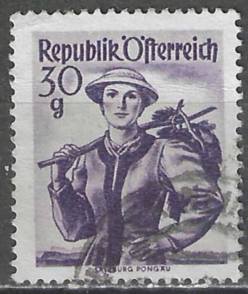 Oostenrijk 1948/1950 - Yvert 743A - Klederdrachten (ST), Postzegels en Munten, Postzegels | Europa | Oostenrijk, Verzenden, Gestempeld