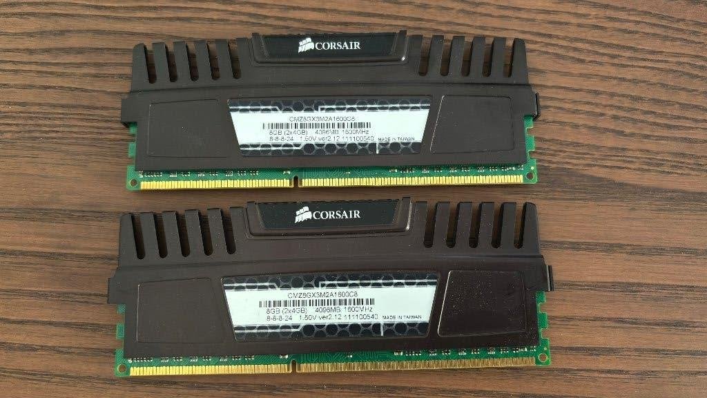 Corsair Vengeance 8GB (2x4GB) DDR3 RAM 1600MHz, Computers en Software, RAM geheugen, Ophalen, Gebruikt, 8 GB, DDR3