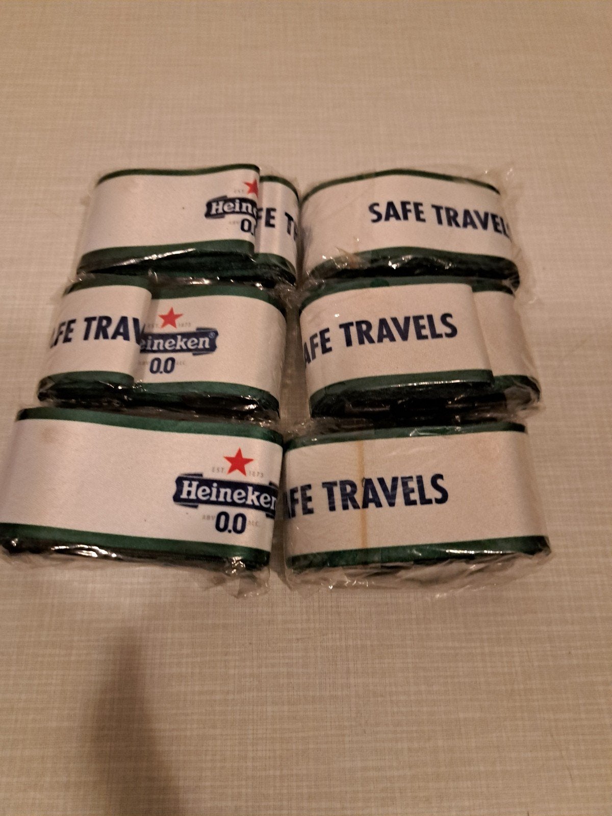 6 nieuwe Heineken kofferriemen - Safe Travels, Ophalen of Verzenden, Nieuw, 30 cm of meer, Minder dan 35 cm