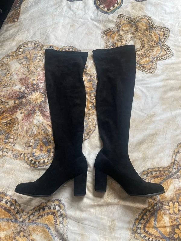 Overknee laarzen zwart maat 42, Kleding | Dames, Schoenen, Zo goed als nieuw, Hoge laarzen, Zwart, Ophalen of Verzenden