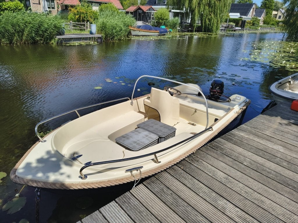 Rhea 430 classic motorboot met 8 pk motor., Watersport en Boten, Motorboten en Motorjachten, Gebruikt, Polyester, 40 cm, Benzine