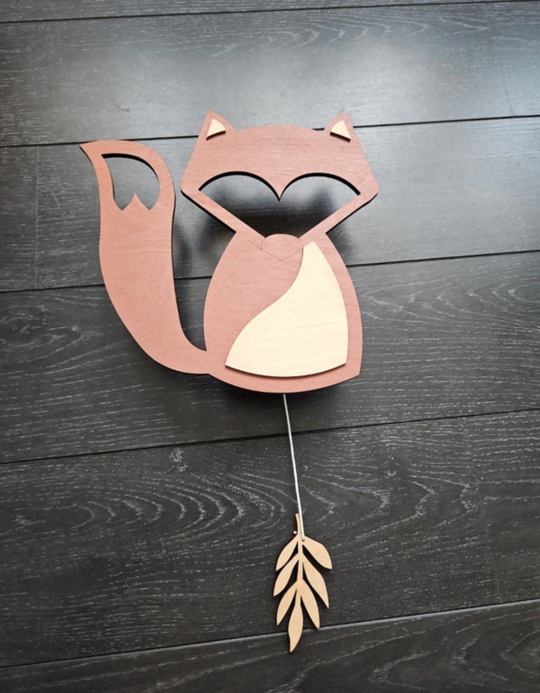 Muziekdoosje Vos - Houten Mobiel met Muziek, Ophalen, Zo goed als nieuw, Mobiel, Met geluid