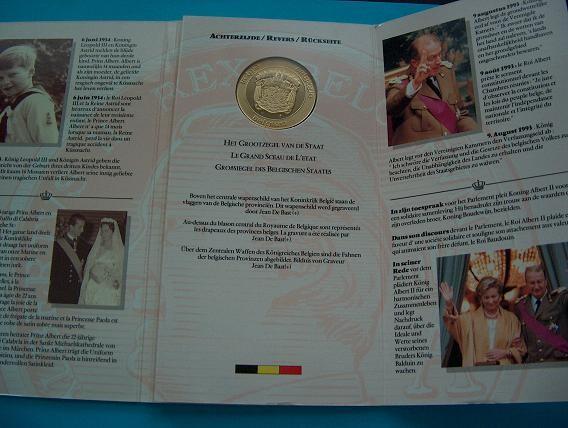 België herinneringsmedaille Albert II brons, Verzenden, België, 50 cent, Losse munt