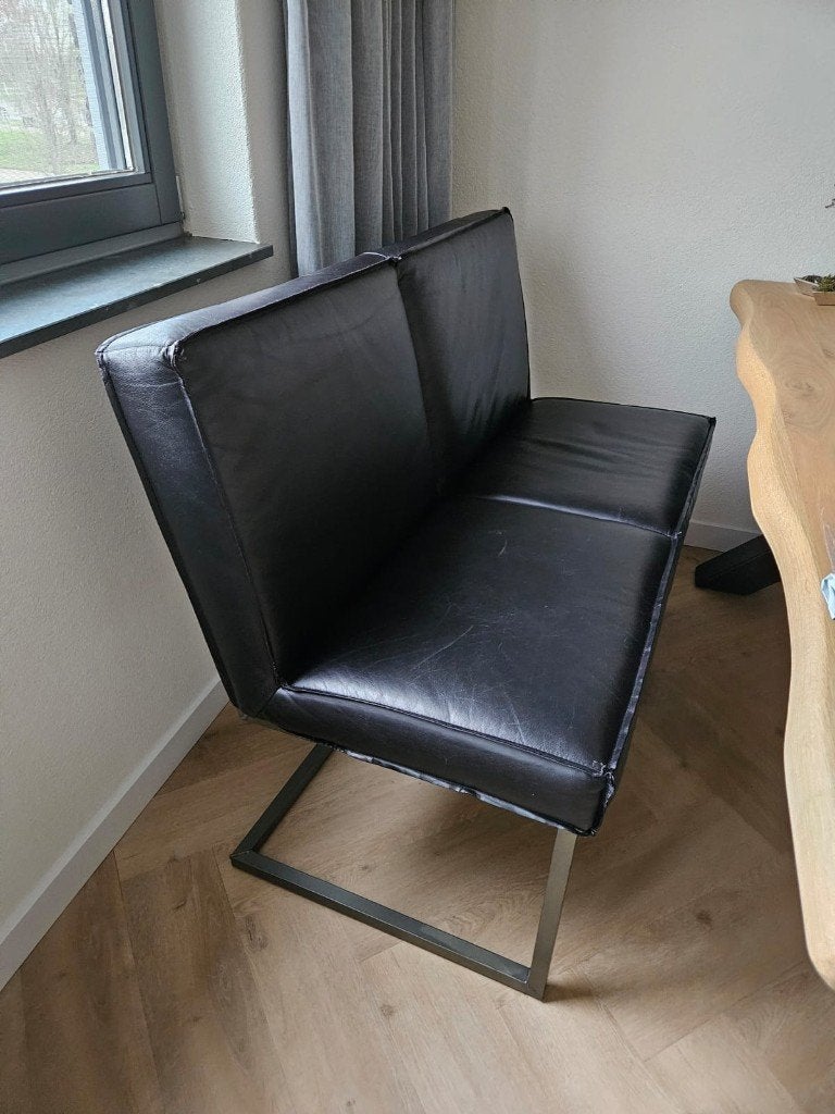 Tafelbank, weg ivm verhuizing, Ophalen, Zwart, Nieuw, Leer