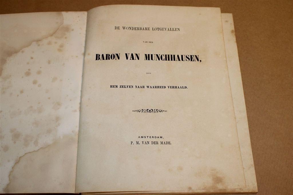 Baron van Munchhausen [1850] — Zeldzaam — Met Fraaie Prenten, Ophalen of Verzenden