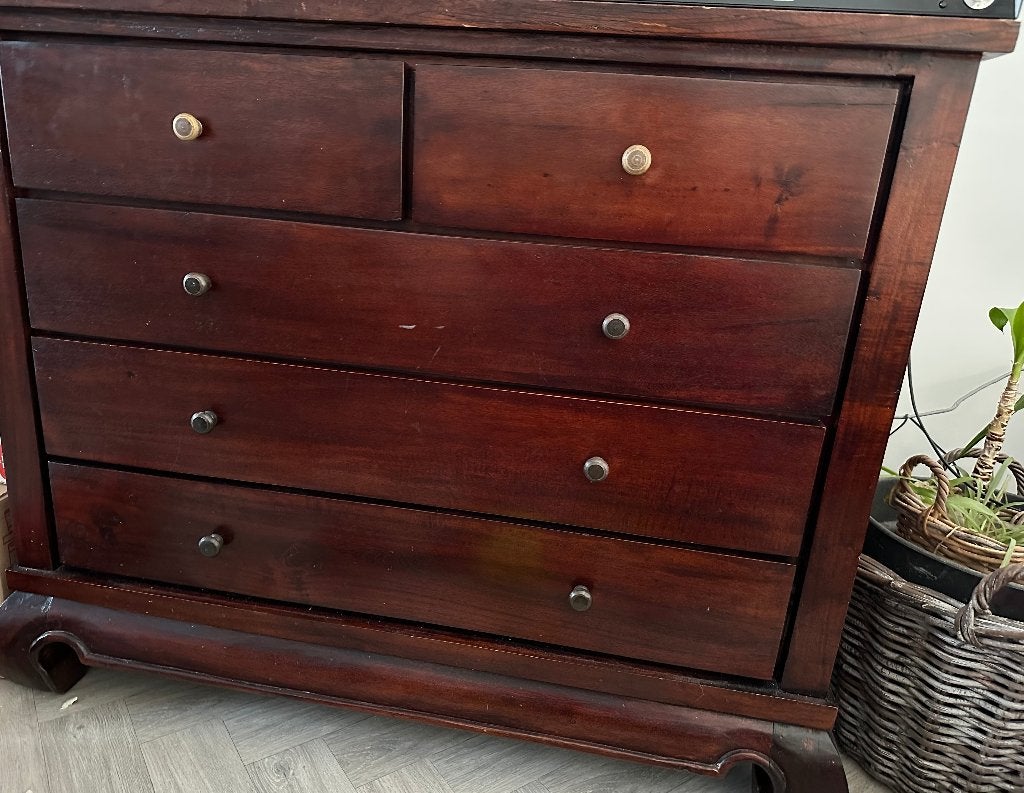 GELIJK OPHALEN! OPIUM Ladenkast/ commode met 2 nachtkastjes!, Huis en Inrichting, Gebruikt, 5 laden of meer, 150 tot 200 cm, Minder dan 100 cm