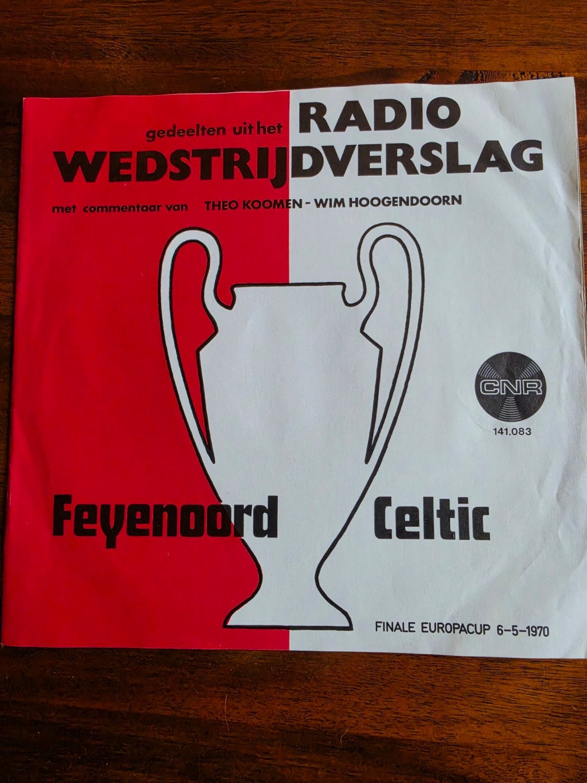 vinyl single Feyenoord - Celtic  06-05-1970, Ophalen of Verzenden, Gebruikt, Feyenoord, Overige typen