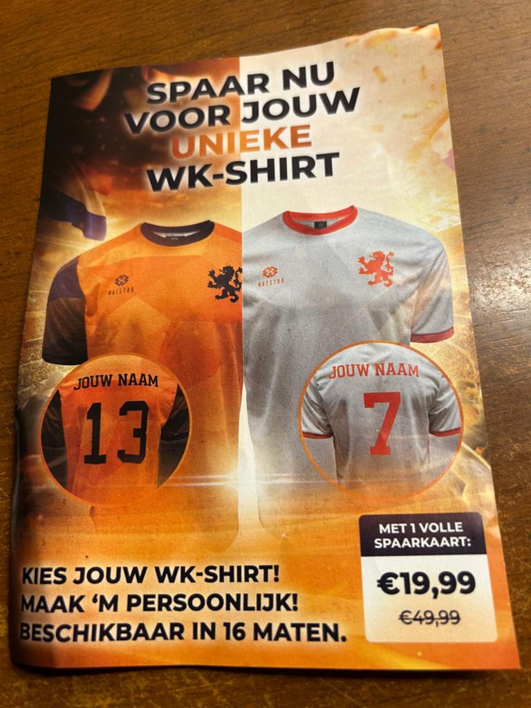 Mooi voetbal shirt met korting bestellen ik heb code, Lidl, Ophalen of Verzenden