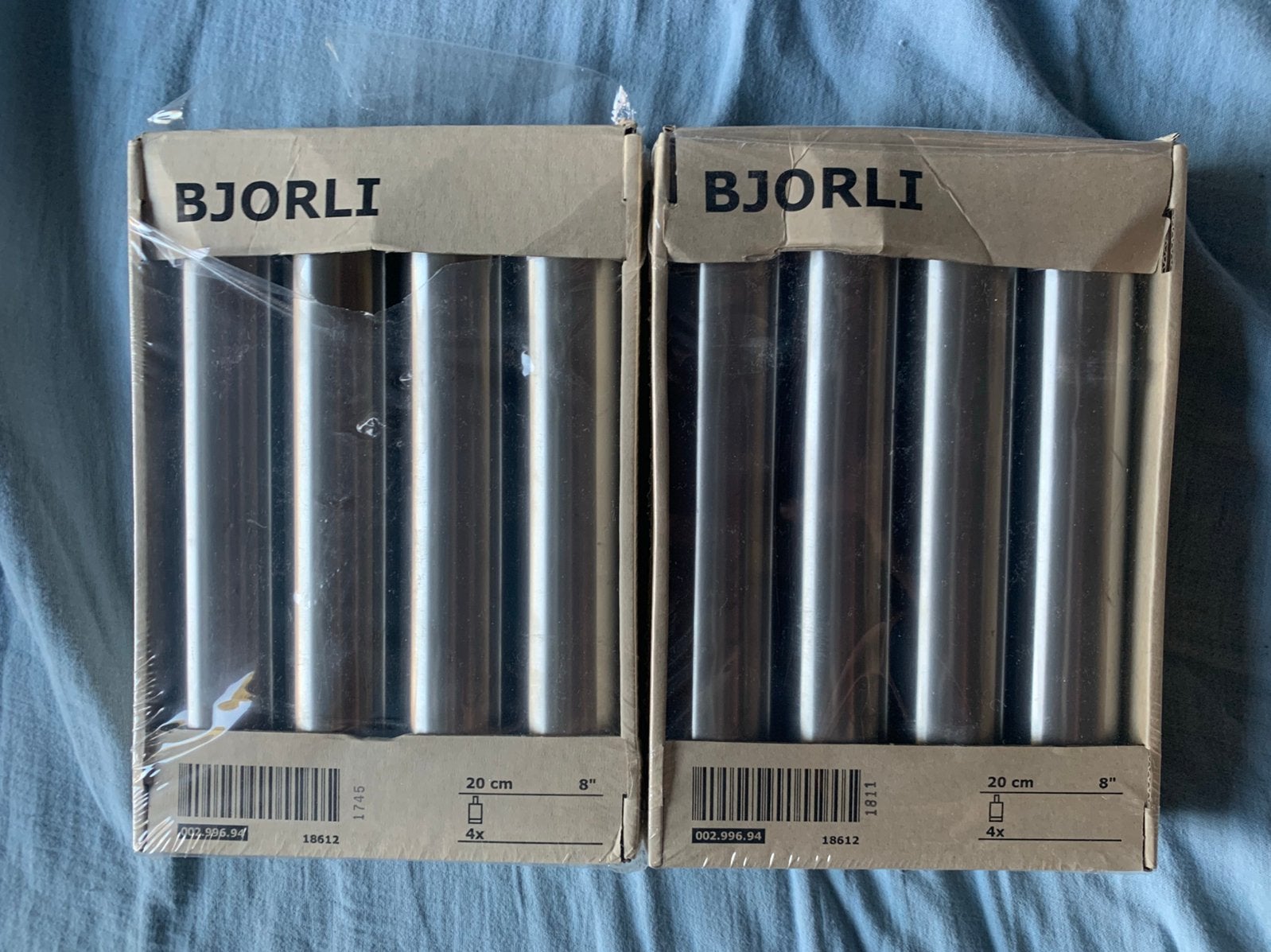 Bjorli ikea poten 20 cm, 8 stuks RVS, Ophalen of Verzenden, Zo goed als nieuw