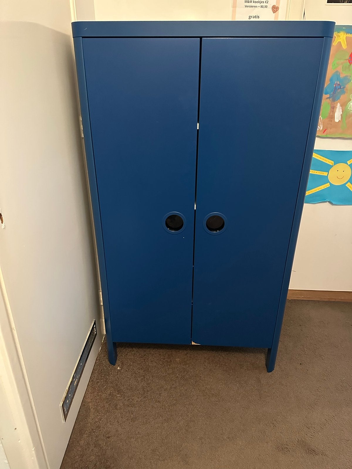 IKEA BUSUNGE kledingkast - Blauw, Ophalen, Gebruikt, 100 tot 150 cm, 50 tot 100 cm
