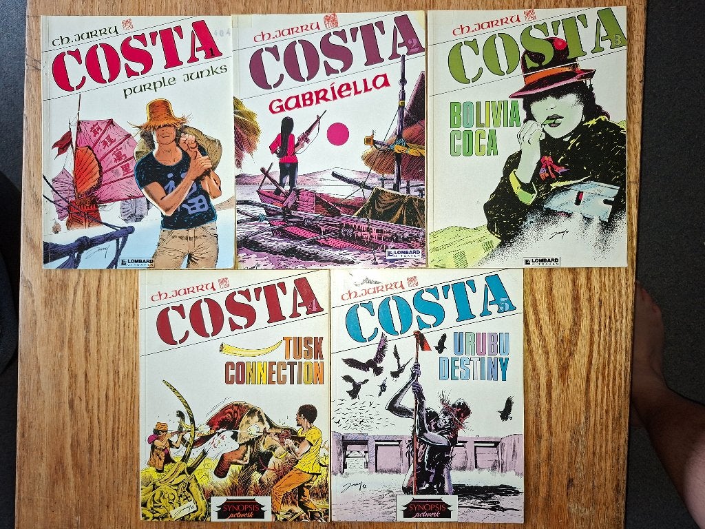 Costa 5 delen nr 1/5 Charles Jarry ook los te koop, Gelezen, Charles Jarry, Ophalen of Verzenden, Meerdere stripboeken