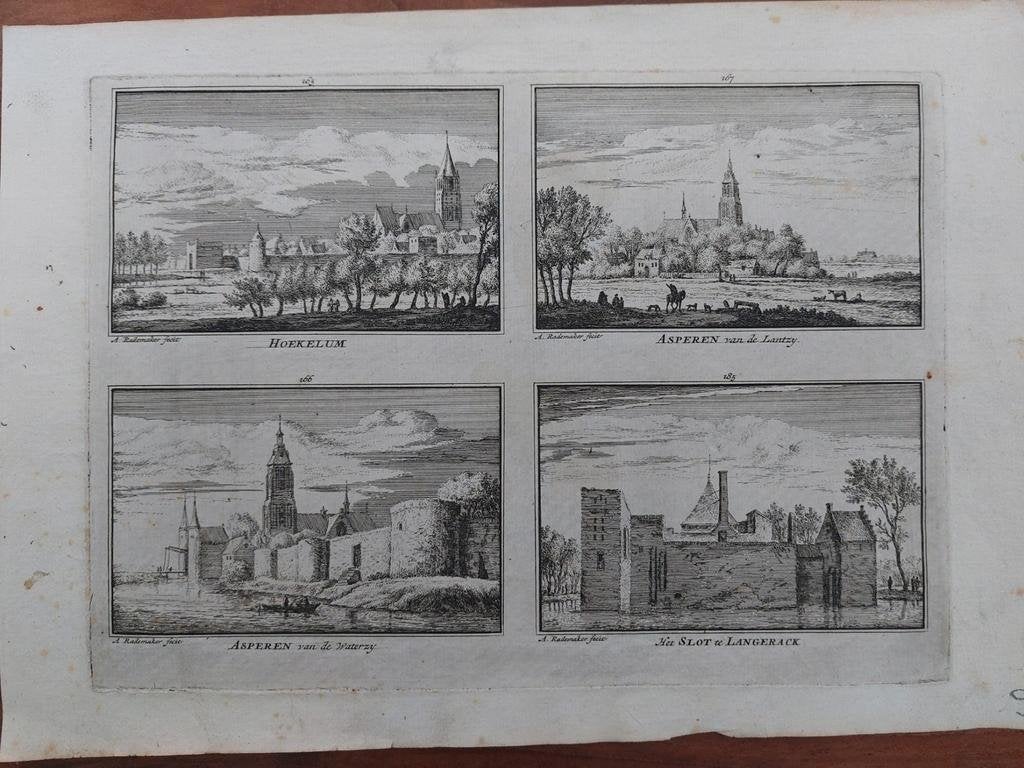 165 t/m 167 & 185 / Heukelom  Asperen slot Langerak, Antiek en Kunst, Ophalen of Verzenden