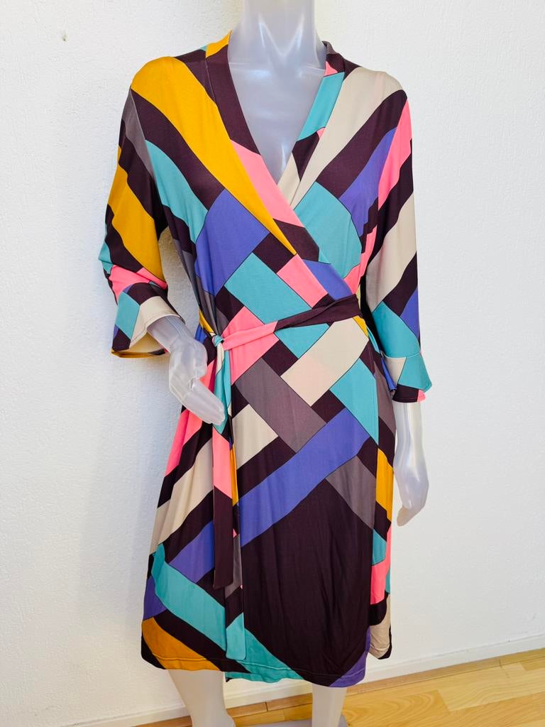 Ana Alcazar wrapdress + onderjurk  - 42, Kleding | Dames, Jurken, Ana Alcazar, Ophalen of Verzenden, Zo goed als nieuw