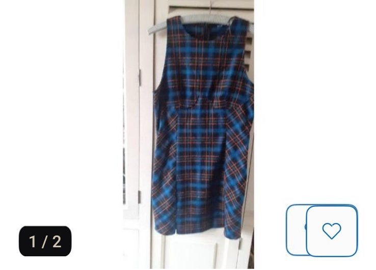 Geruite overgooier, Kleding | Dames, Ophalen of Verzenden, Zo goed als nieuw, Grijs, Boven de knie