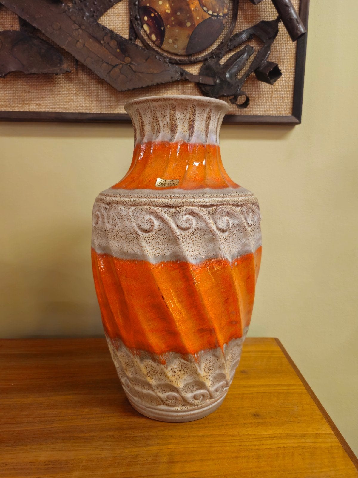 Vintage Carstens Tönnieshof West Germany Vaas Oranje, Ophalen