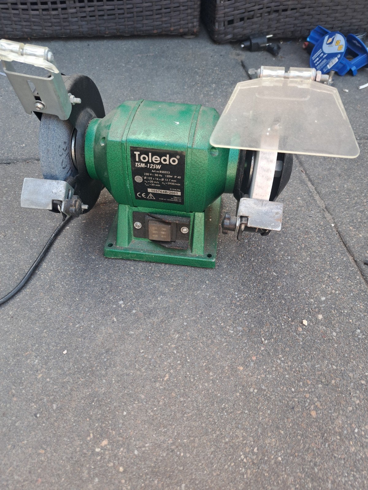 Toledo Slijpmachine 125W - Goede Conditie, Ophalen of Verzenden, Gebruikt, Minder dan 700 watt, Werkbankslijpmachine