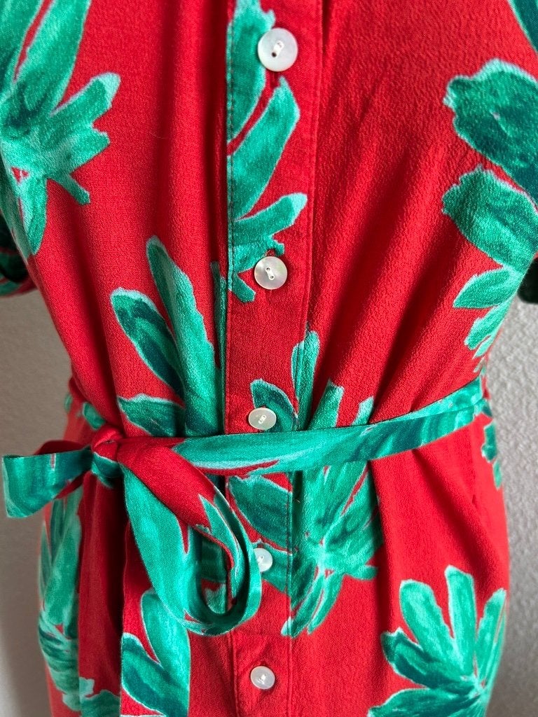Fabienne Chapot maat XL rode tropische jurk Maggie 2167, Kleding | Dames, Jurken, Maat 46/48 (XL) of groter, Ophalen of Verzenden