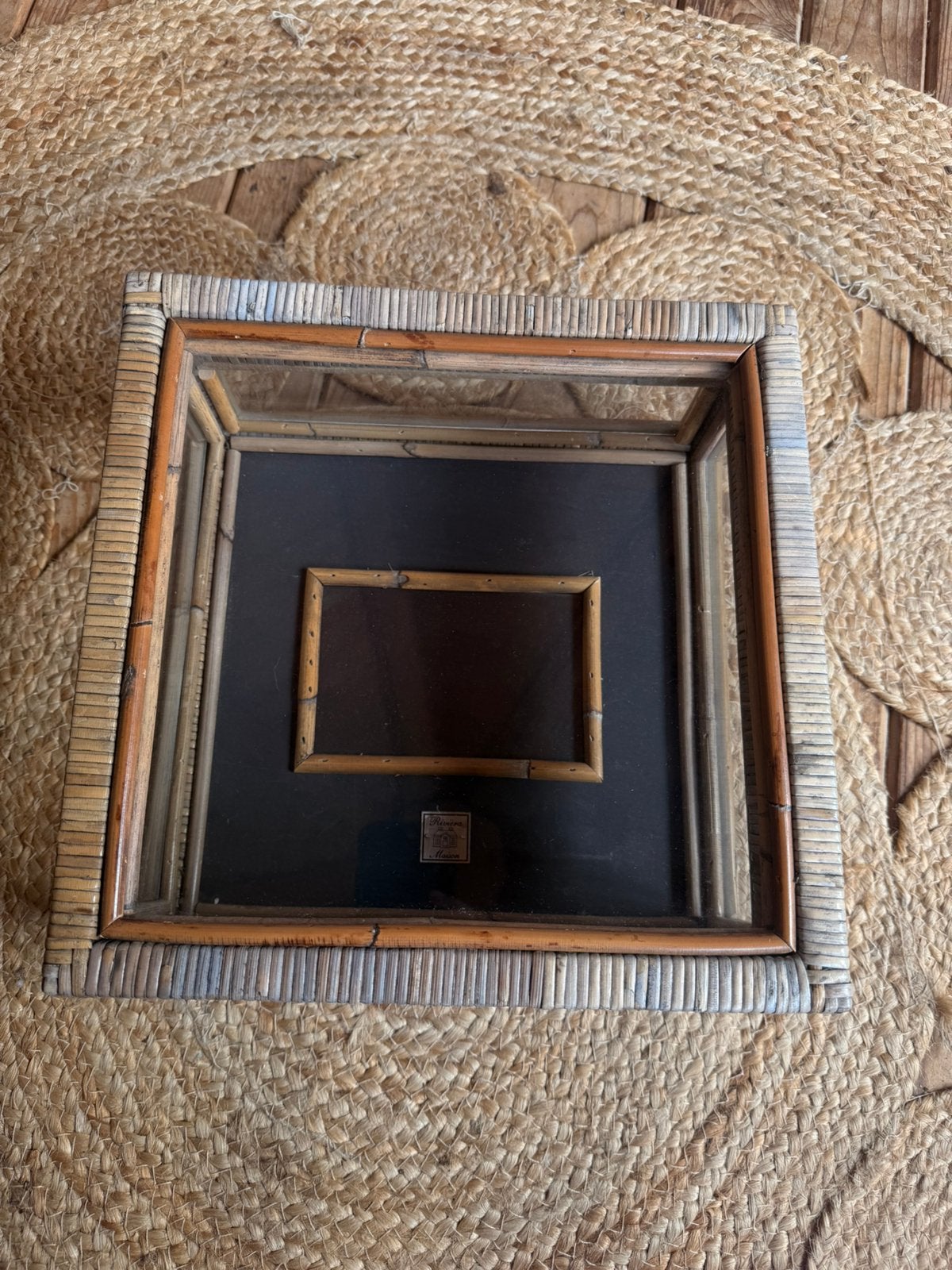 Fotolijst rotan glas • Riviera Maison, Ophalen, Zo goed als nieuw, Glas, Fotolijst