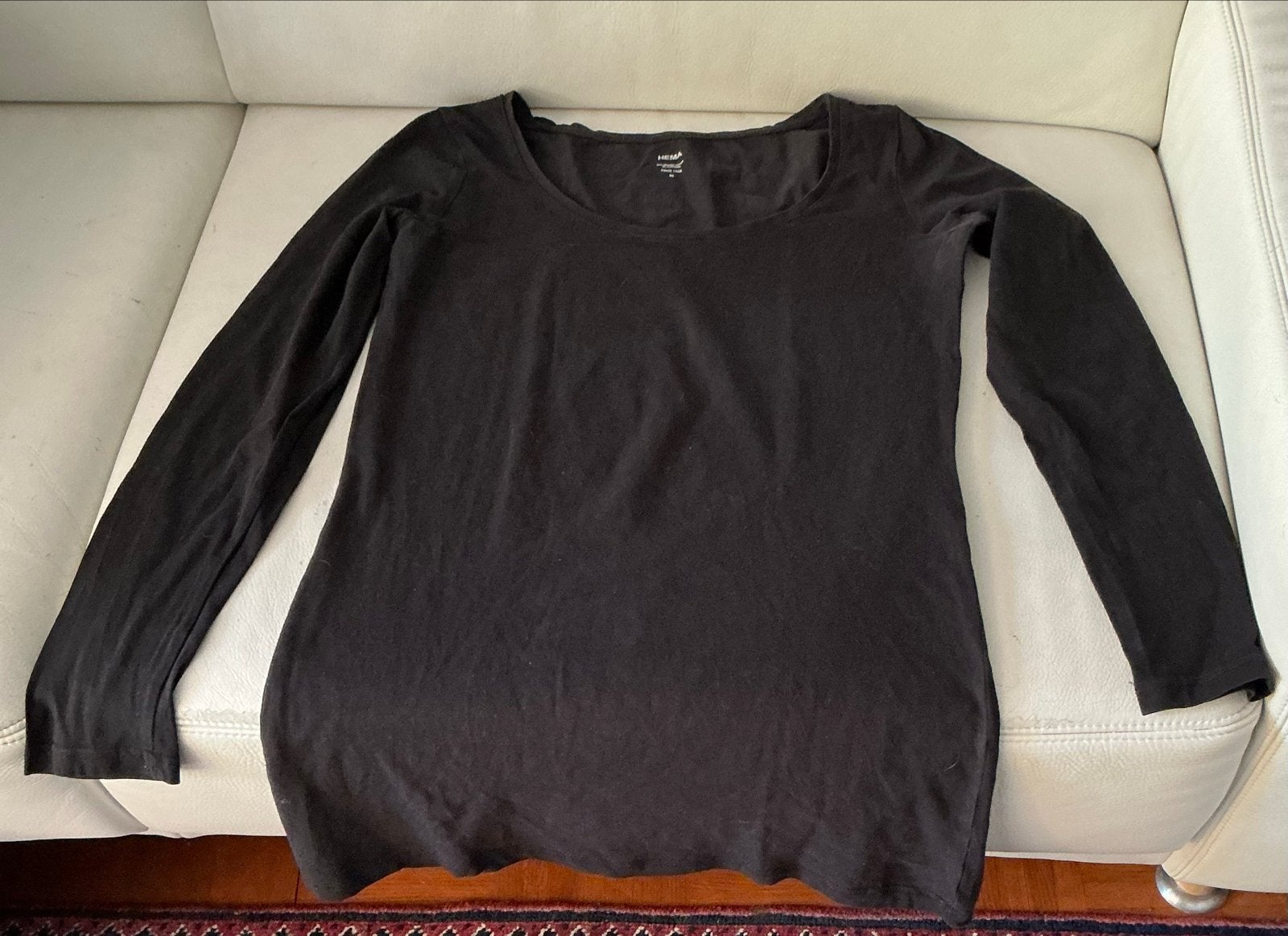 Hema Extra Lang Shirt Zwart 95% Katoen 5% Elastaan maat M, Maat 38/40 (M), Zwart, Ophalen of Verzenden, Lange mouw