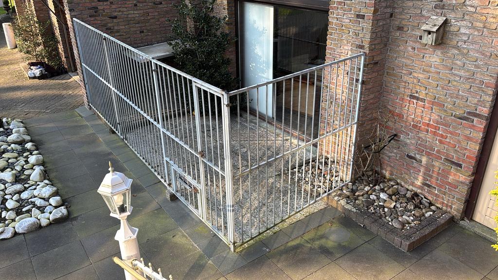 Hondenren gegalvaniseerd staal + toegangsdeur 555x200x200cm, Dieren en Toebehoren, Ophalen, Hondenkennel, 110 cm of meer, 100 cm of meer