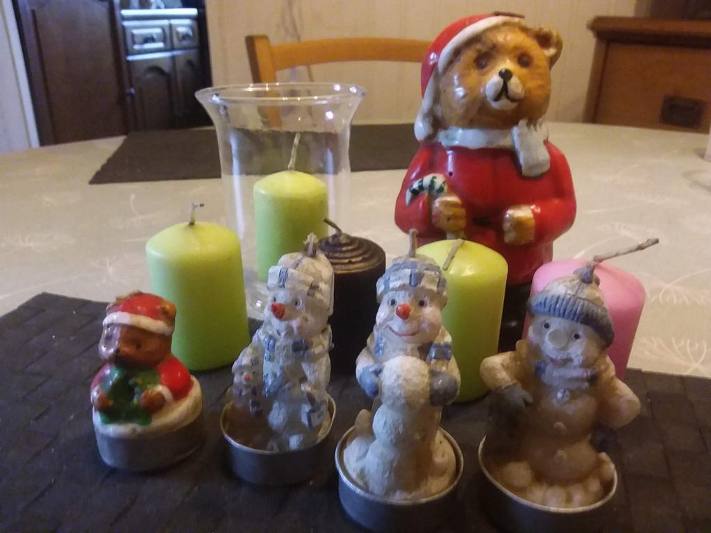 Diverse kaarsjes en glazen houder, Diversen, Kerst, Ophalen of Verzenden, Nieuw