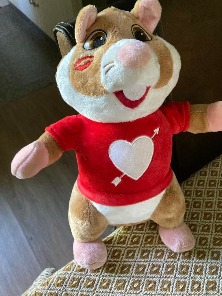 Schattige Hamster Knuffel van Albert Heijn met Hartjes, Hamster, Ophalen of Verzenden, Zo goed als nieuw, Middelgroot (20 tot 80 cm)