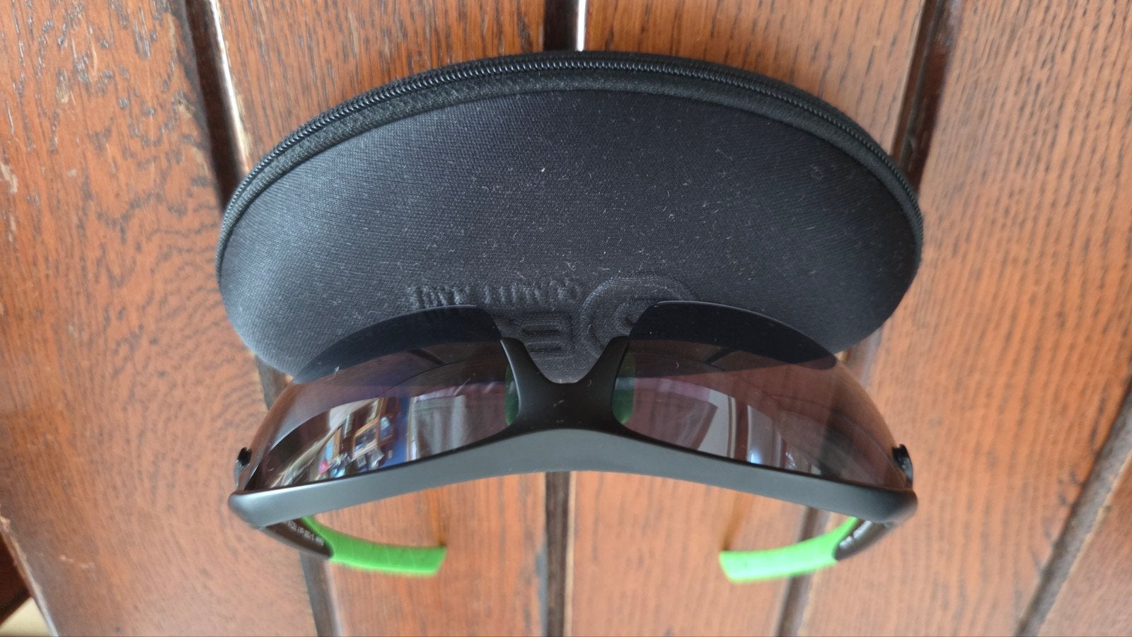 Progear sportbril met hoesje, Overige merken, Gebruikt, Zwart, Ophalen of Verzenden