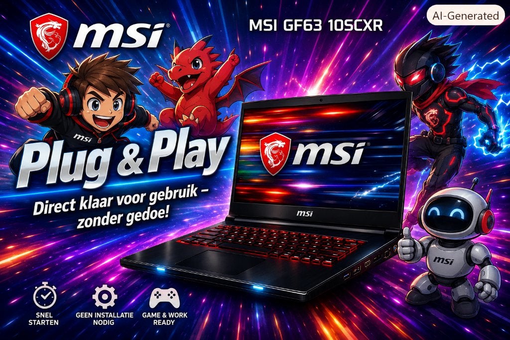 Snelle MSI GF63 + Geforce 1650 + 16 Gb + M2 SSD + Garantie, Computers en Software, Windows Laptops, Met videokaart, 1.5 Tb, Ophalen of Verzenden