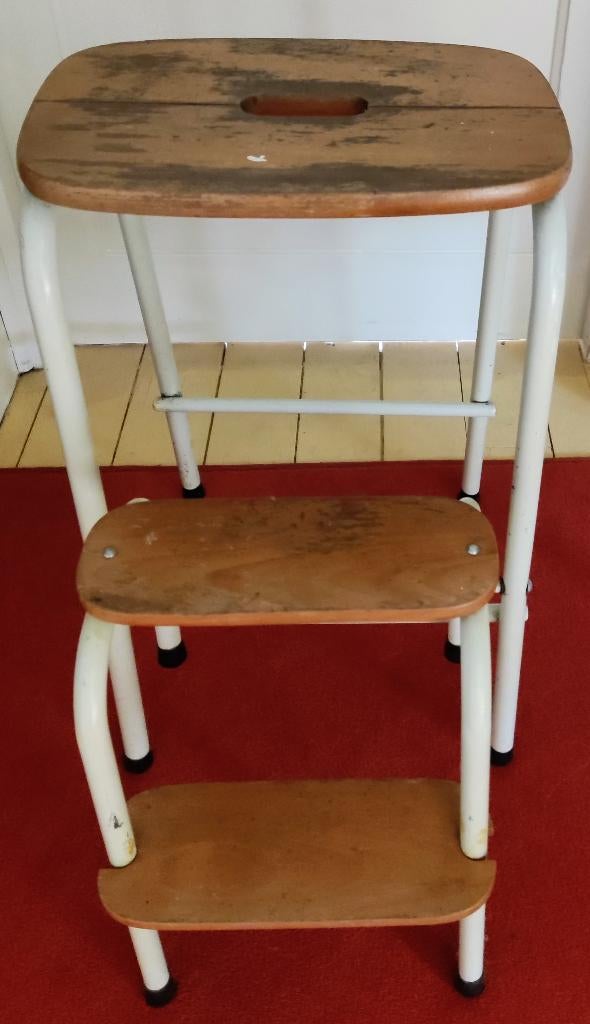 Vintage Brabantia inklapbaar keukentrapje, Ophalen of Verzenden