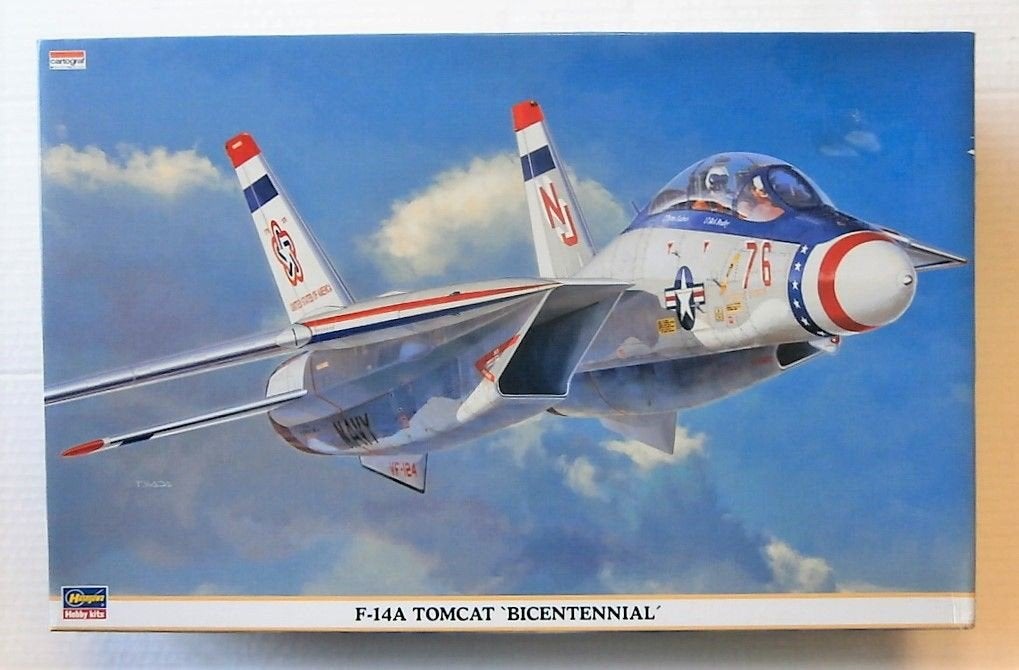 Hasegawa 1/48 F-14A Tomcat 'Bicentennial' modelbouwkit, Hobby en Vrije tijd, Modelbouw | Vliegtuigen en Helikopters, Ophalen of Verzenden