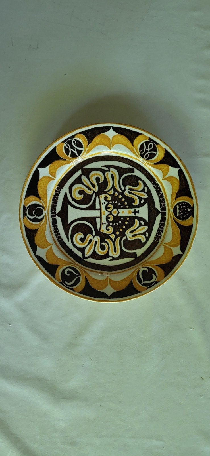 Decoratief bord Sphinx Maastricht, 'Soli Deo Gloria', Ophalen of Verzenden