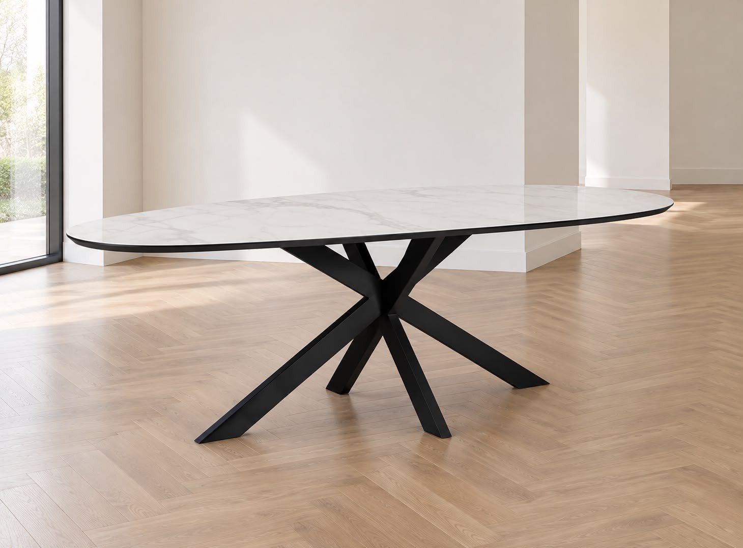 Showmodel eettafel Nyborg, organisch 190 cm UITVERKOOP, Huis en Inrichting, Ophalen of Verzenden, Nieuw, 150 tot 200 cm, 50 tot 100 cm