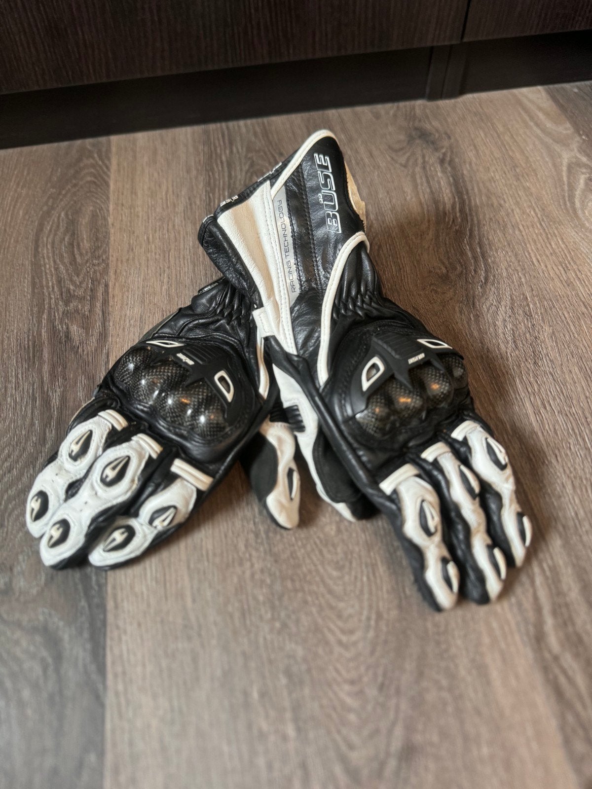 Büse motorhandschoenen - Zwart/Wit, Motoren, Heren, Ophalen of Verzenden, Büse, Handschoenen
