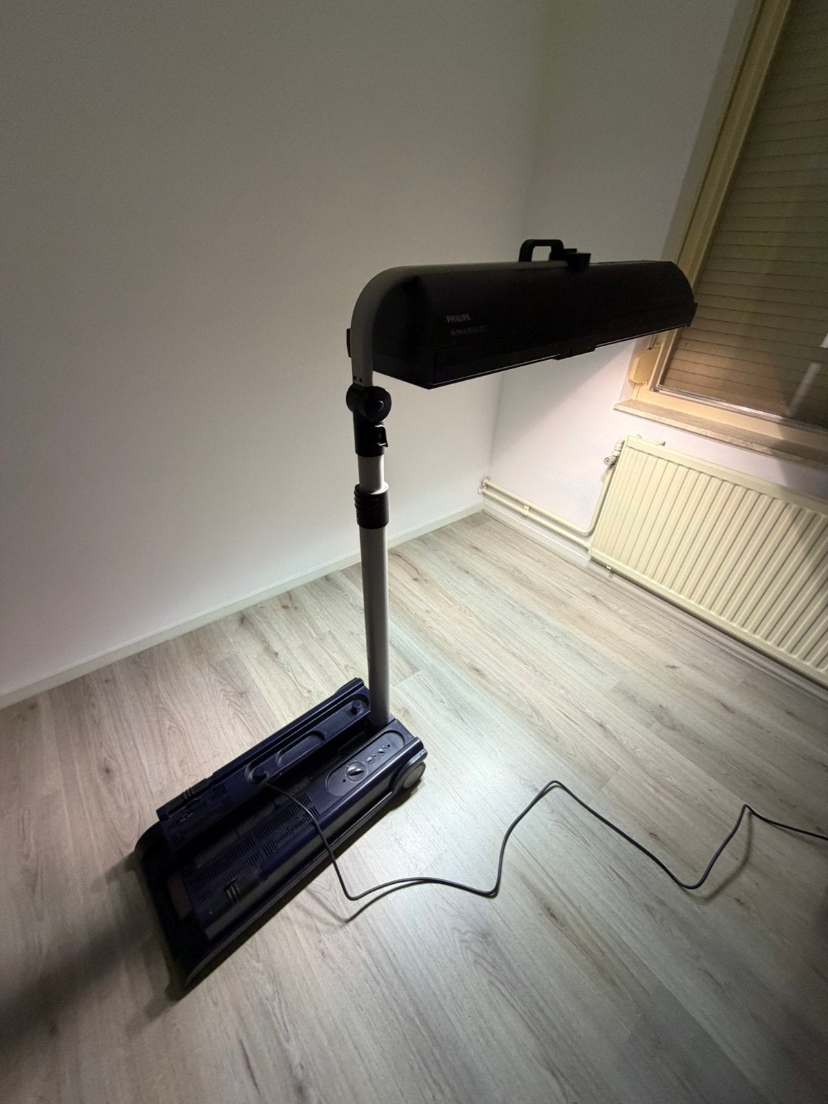 Philips Inklapbare, Verrijdbare Zonnebank - Z.G.A.N. Lampen, Ophalen, Zo goed als nieuw, Zonnebank enkelzijdig, Minder dan 10 lampen