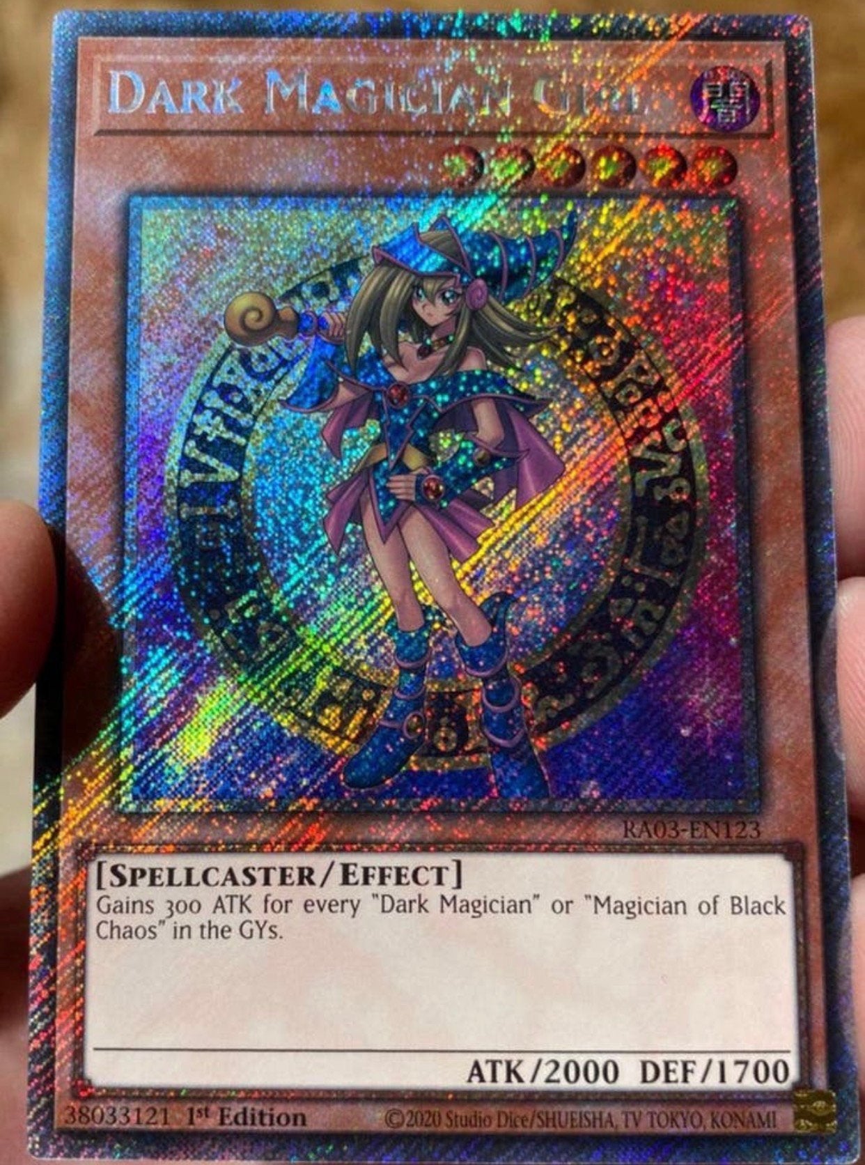 Yu-Gi-Oh! Dark Magician Girl RA03 1st Edition Mint !, Hobby en Vrije tijd, Verzamelkaartspellen | Yu-gi-Oh!, Ophalen of Verzenden